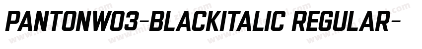 PantonW03-BlackItalic Regular字体转换
